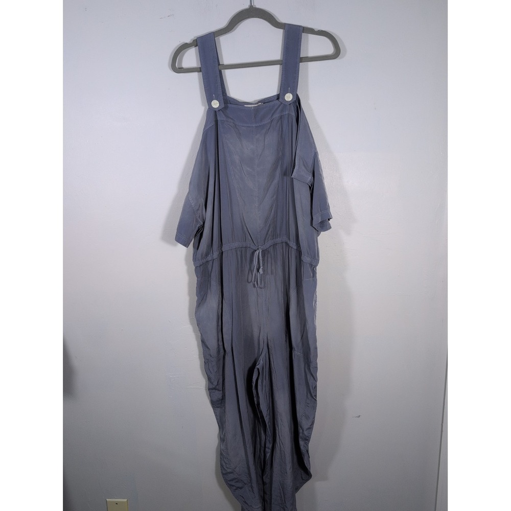Anthropologie Saturday Sunday Light Blue Off Shoulder Jumpsuit Womens Size MP